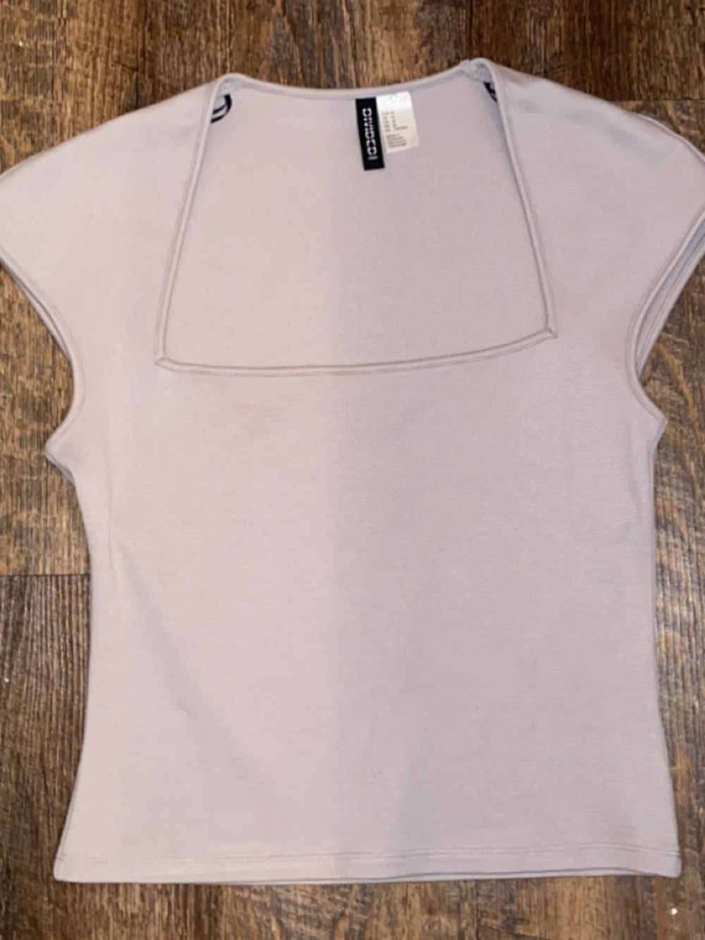 H&M Square-neck top Gray